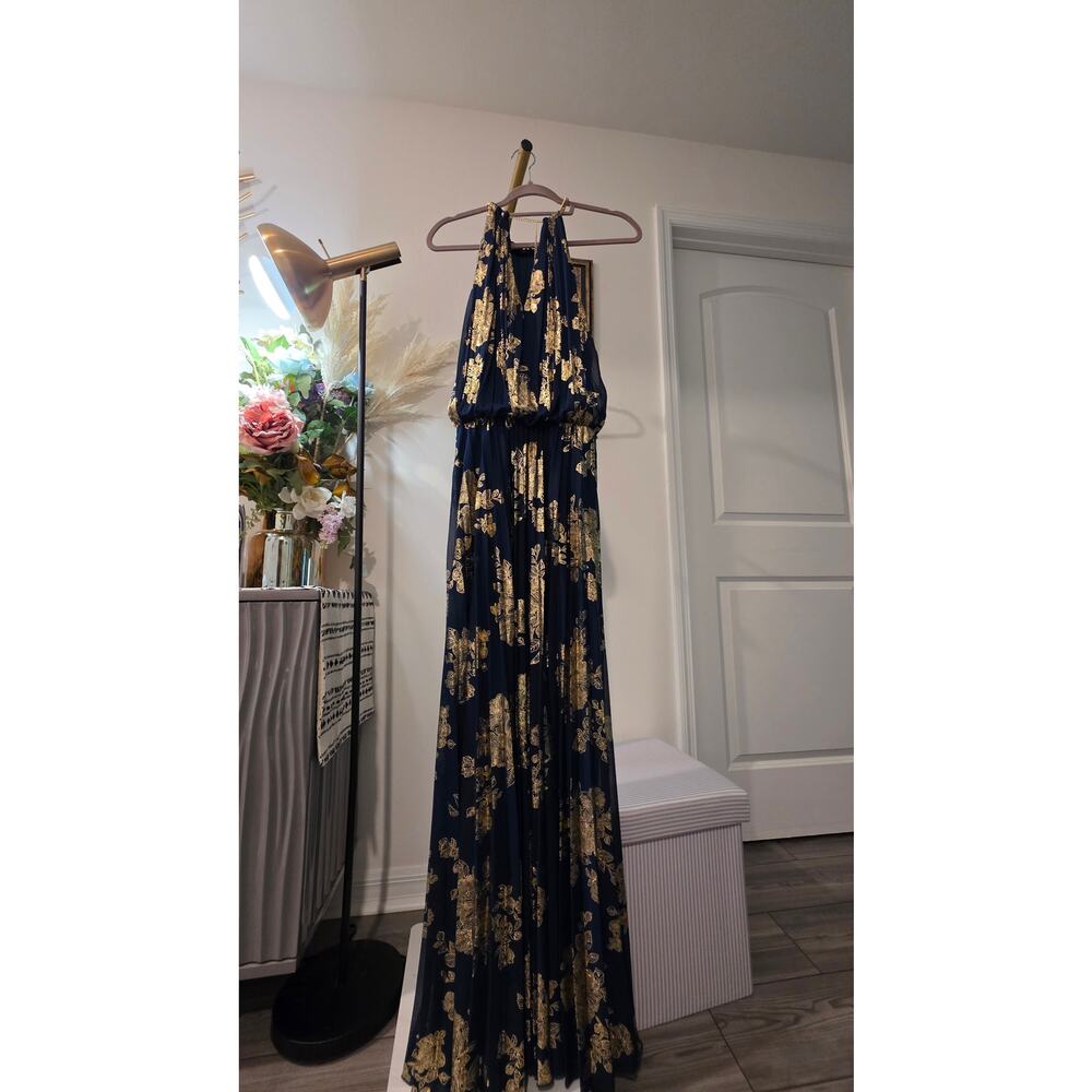 MSK Dark Teal Gold Chain Strap Embellished Maxi Dress Size 8 – NWT - Picture 8 of 8